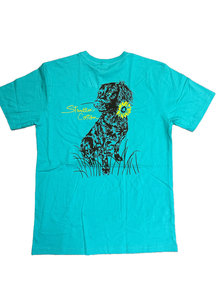 Boykin With Sunflower Tee - Sweetgrass