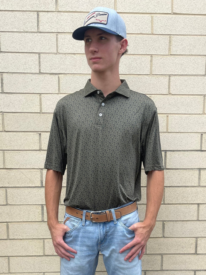 Flyline Performan Polo- Dark Olive