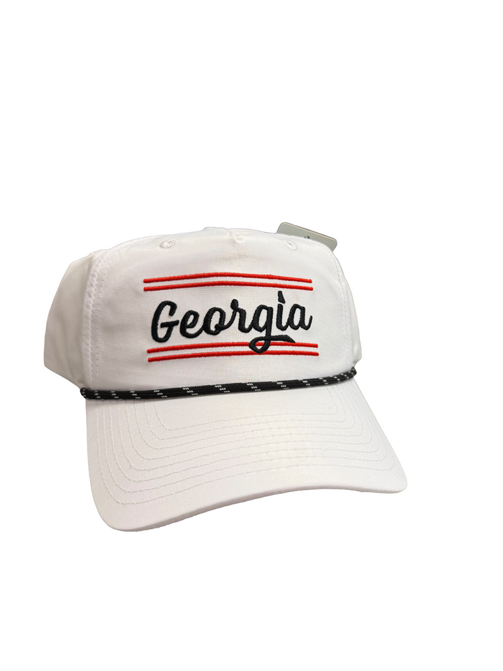 Georgia Script 2.0 5 Panel Performance Hat - White
