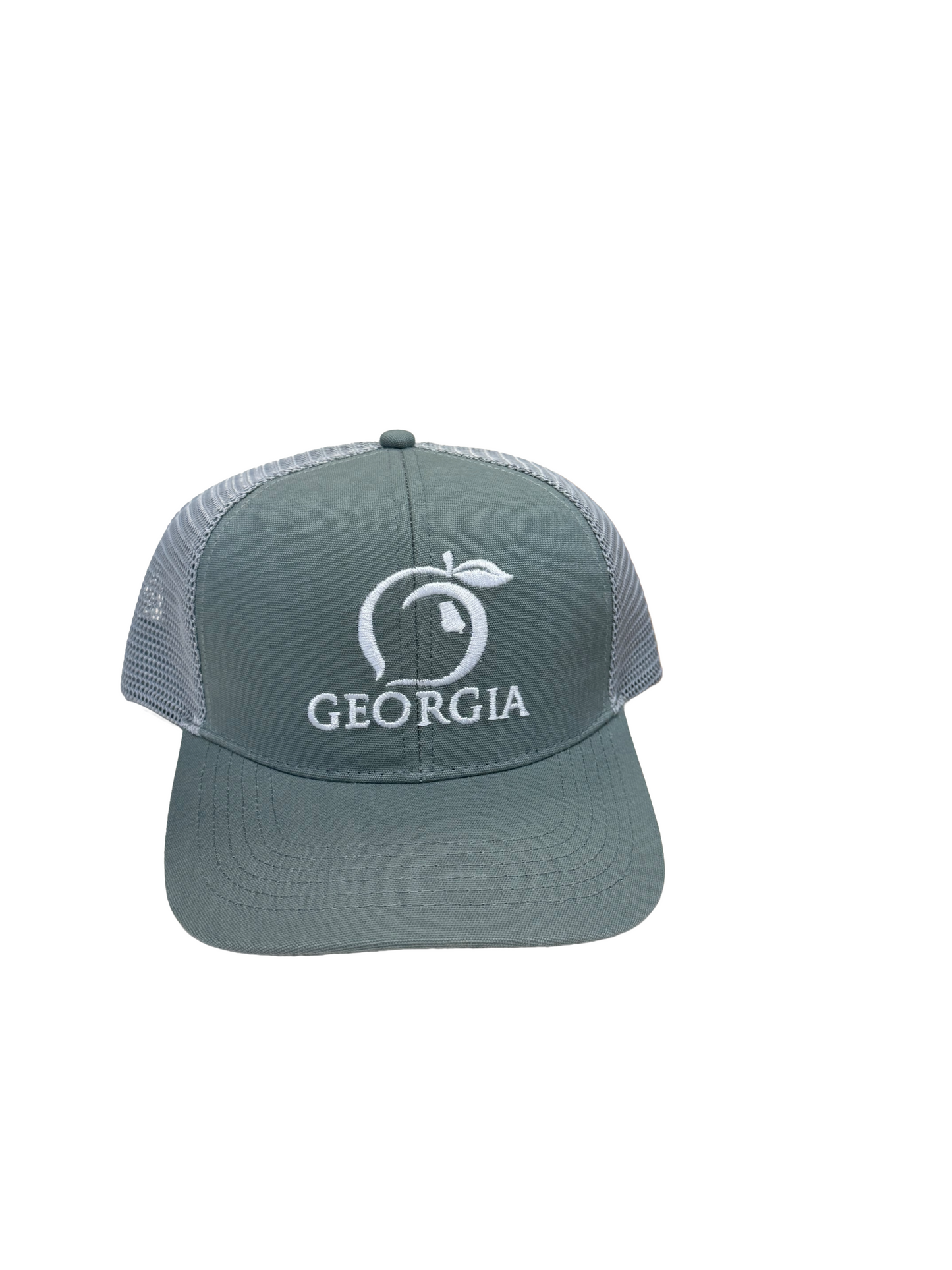 Original Georgia Peach Mesh Back Trucker - Dark Sage & Gray