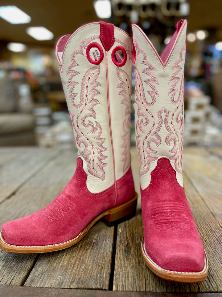 Futurity Boon Western Boot - Deep Azalea/Blanco