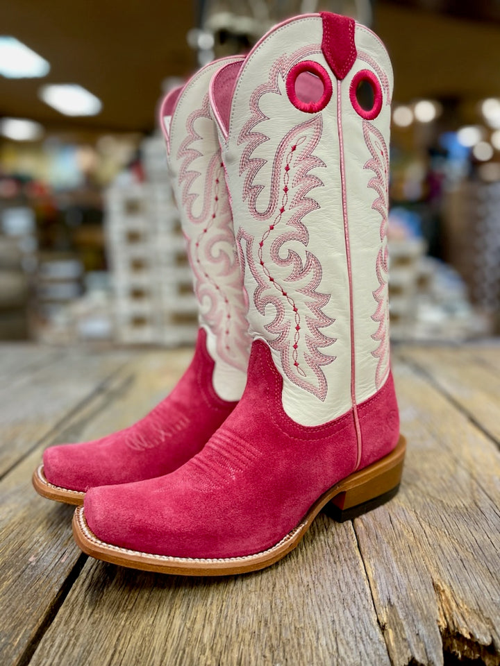 Futurity Boon Western Boot - Deep Azalea/Blanco