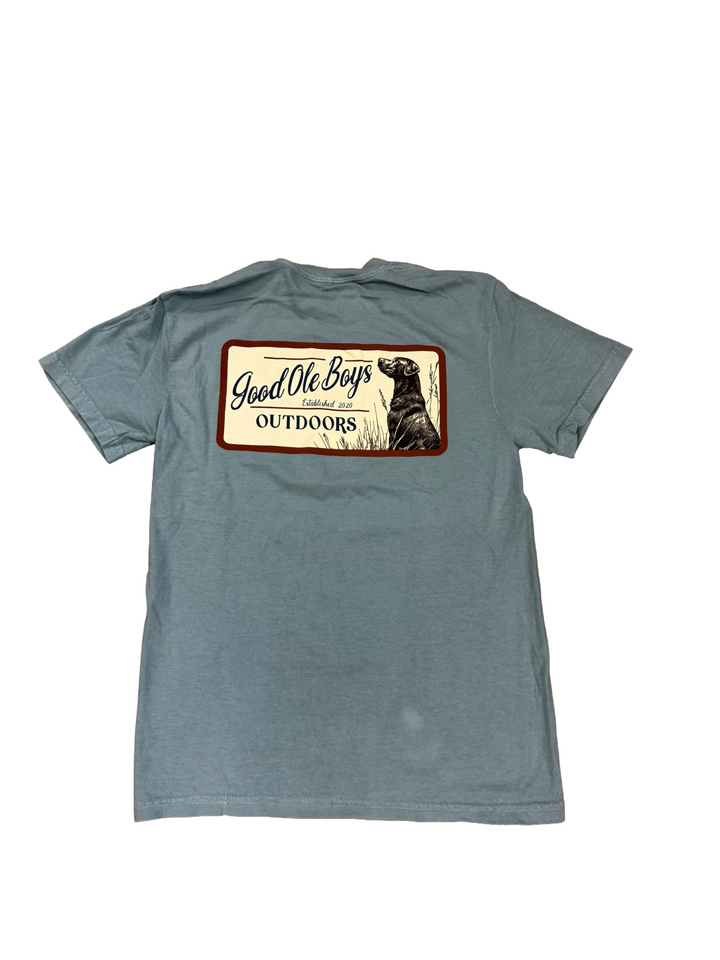 Black Lab Rectangle Logo Tee - Saltwater