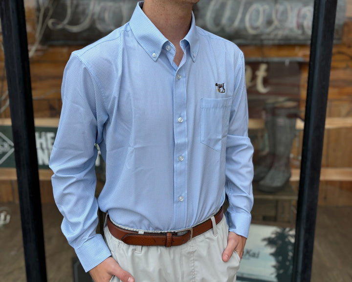Dallas Wayne Pointer Button Up - Cornflower