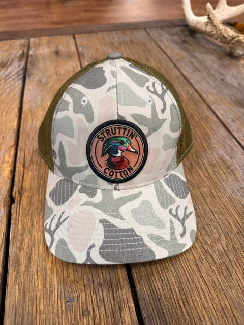 Wood Duck Cherish Patch Hat - Washed Standout Camo/Loden