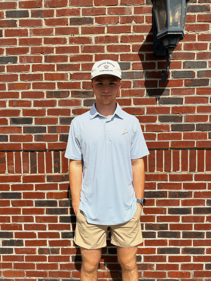 Quail Run Polo - Grey/ White