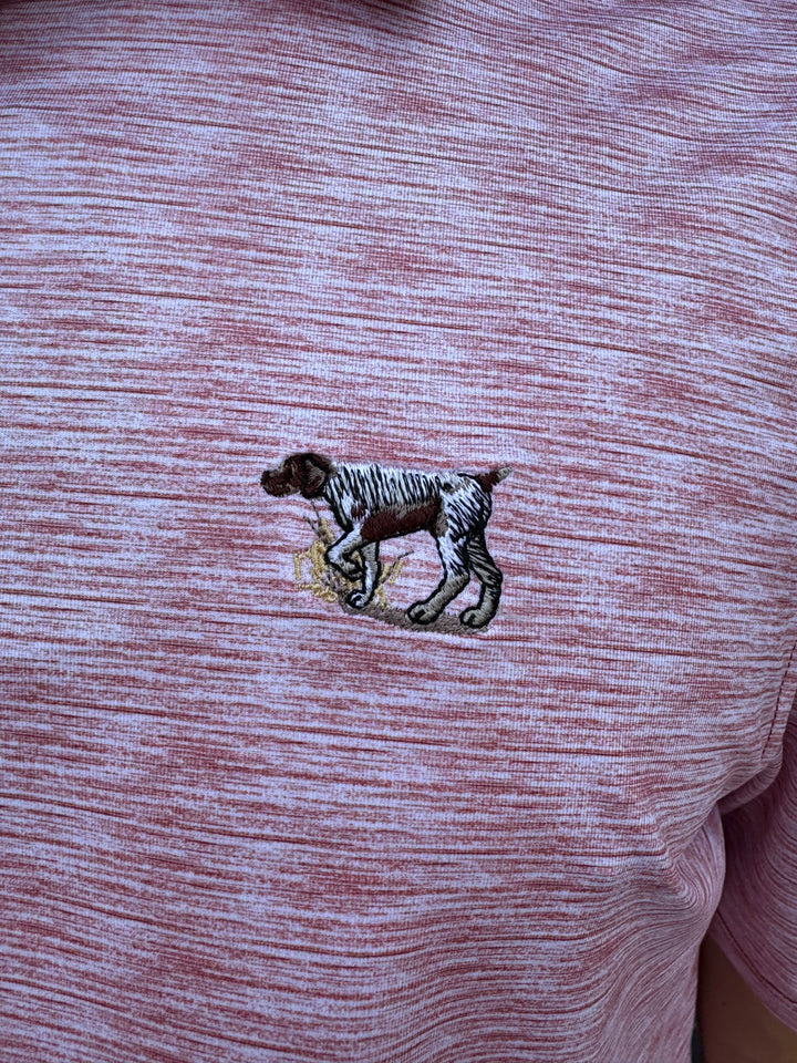 Pointer Performance Polo - White/Borderaux/White
