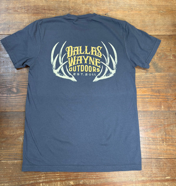 Dallas Wayne Field Tee - Antler Logo - Graphite