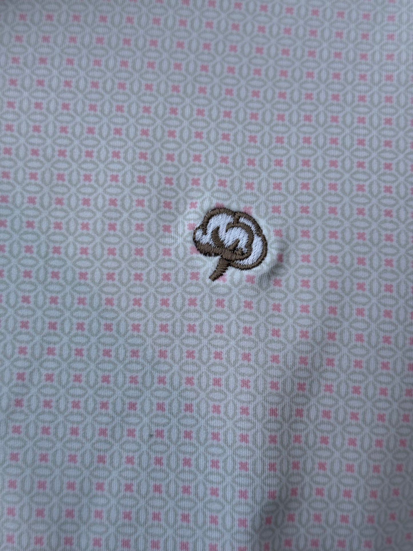 Cotton Performance Polo - White, Beige & Shell Pink