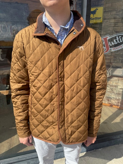 Quilted Jacket Tonal Pointer Logo - Acorn