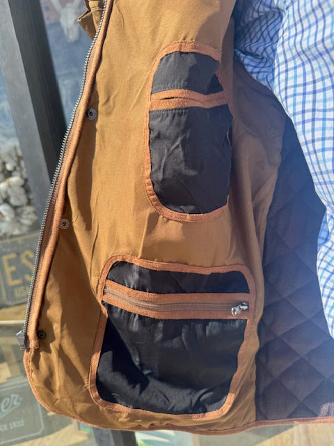 Quilted Jacket Quail Logo - Acorn