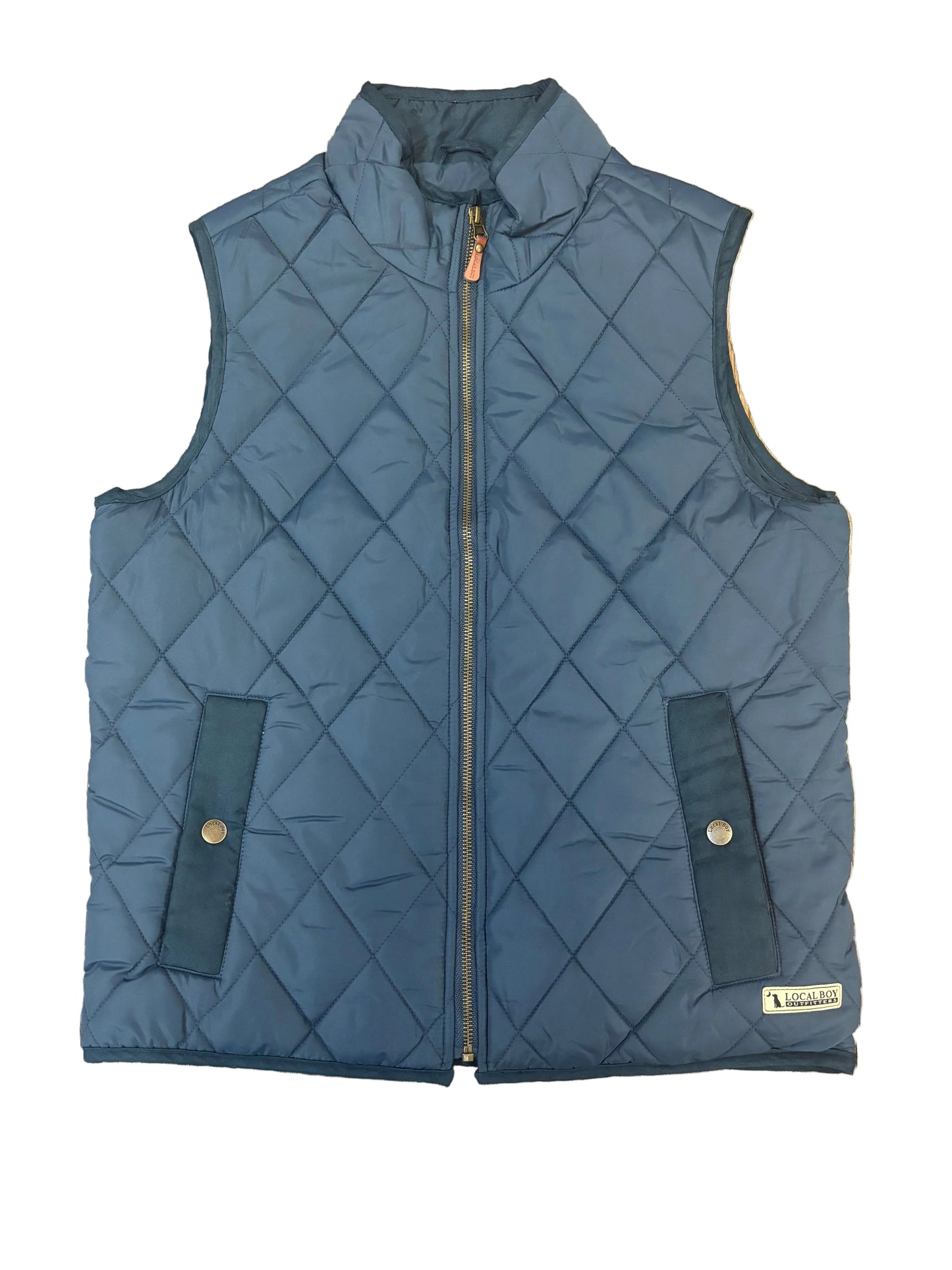 Diamond Quilted Vest - Dark Blue