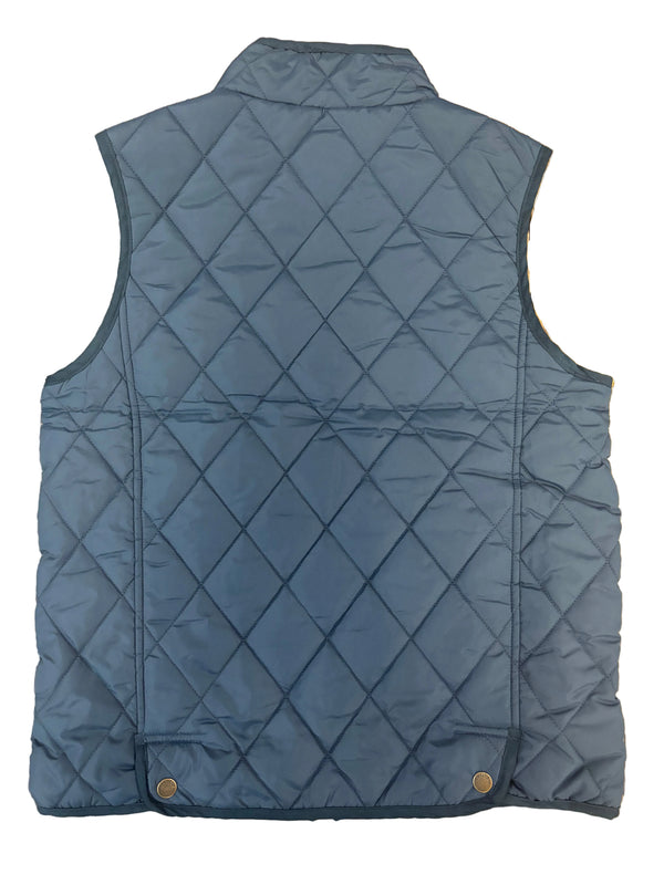 Diamond Quilted Vest - Dark Blue