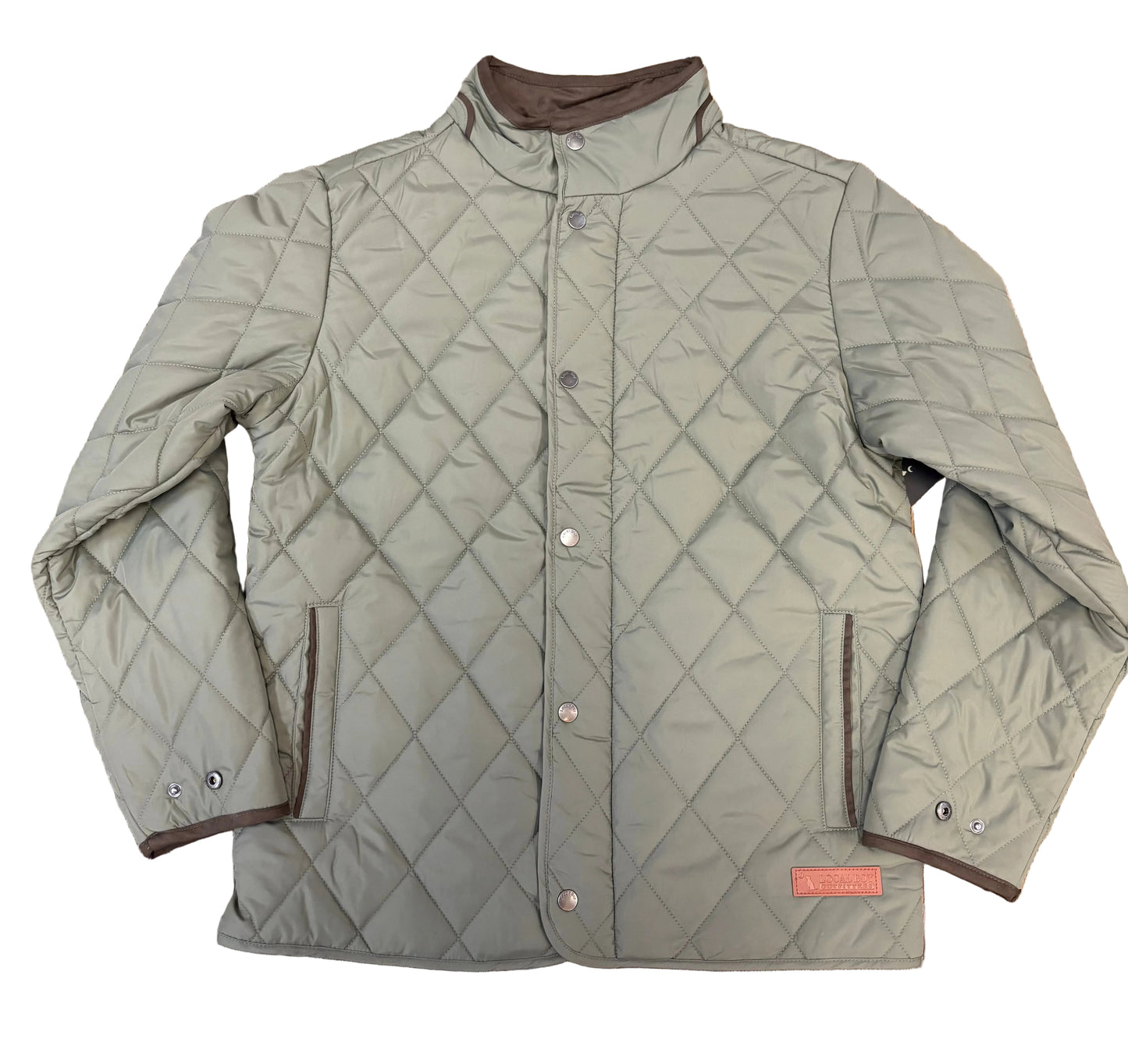 Diamond Quilted Jacket - Moss Green