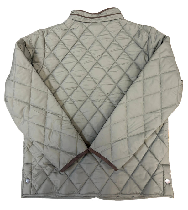 Diamond Quilted Jacket - Moss Green