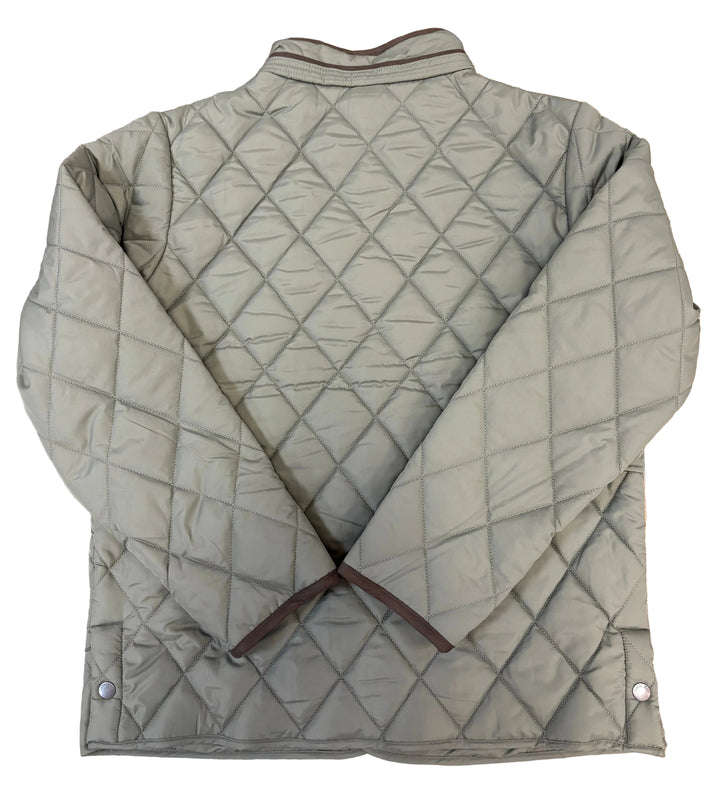 Diamond Quilted Jacket - Moss Green