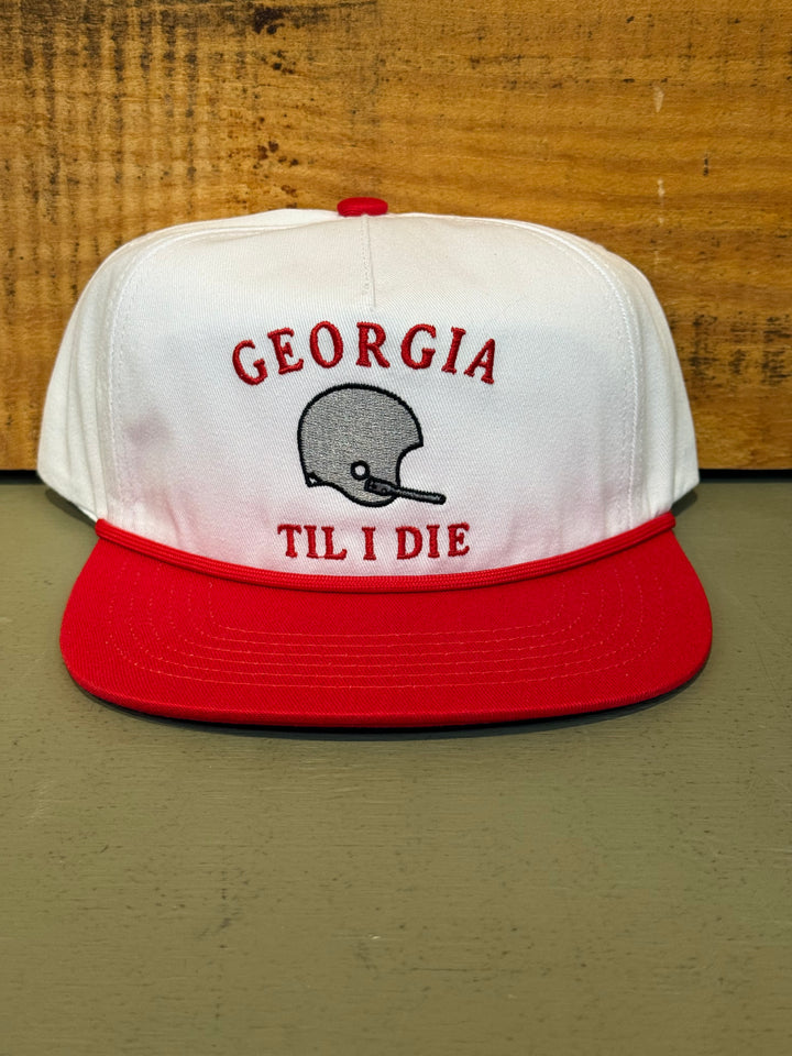 Georgia Til I Die 84 Cotton Hat - White & Red