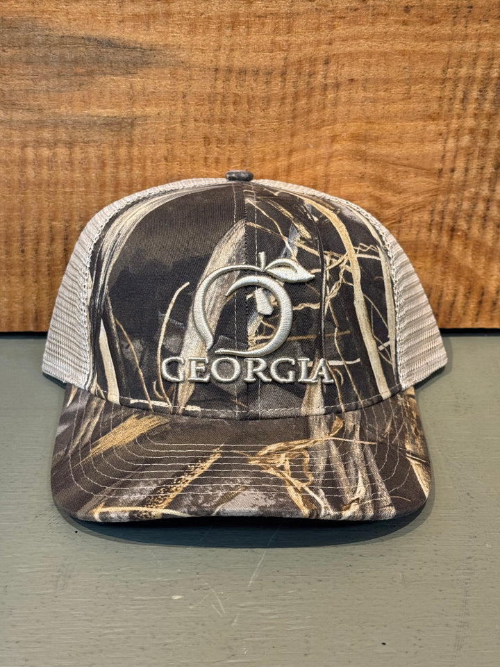 Original Georgia Peach Mesh Back Trucker Hat - Max 5 Camo