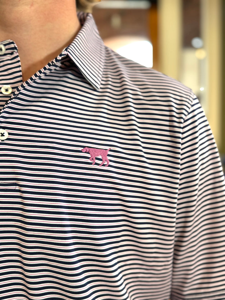 Tonal Pointer Performance Polo - Azul Stripe