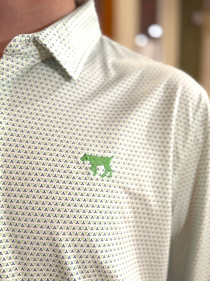 Tonal Pointer Performance Polo - Navy Dot