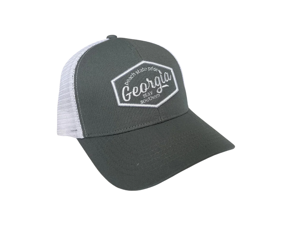 Georgia Script Trucker Hat - Sage