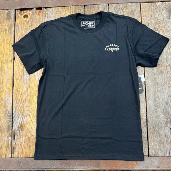 Short Sleeve Tee - BURLEBO Outdoors Logo - Black