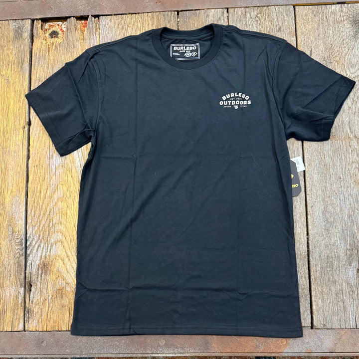Short Sleeve Tee - BURLEBO Outdoors Logo - Black