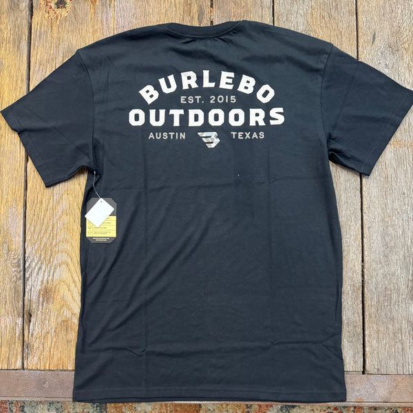 Short Sleeve Tee - BURLEBO Outdoors Logo - Black
