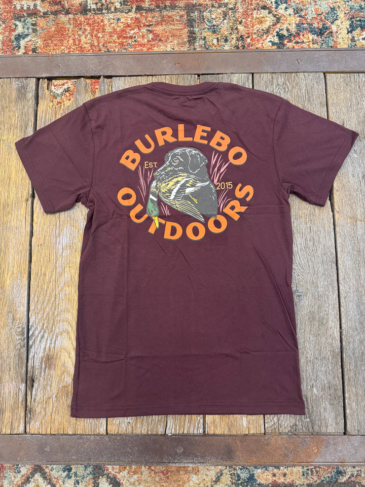 Short Sleeve Tee - Duck Down - Maroon