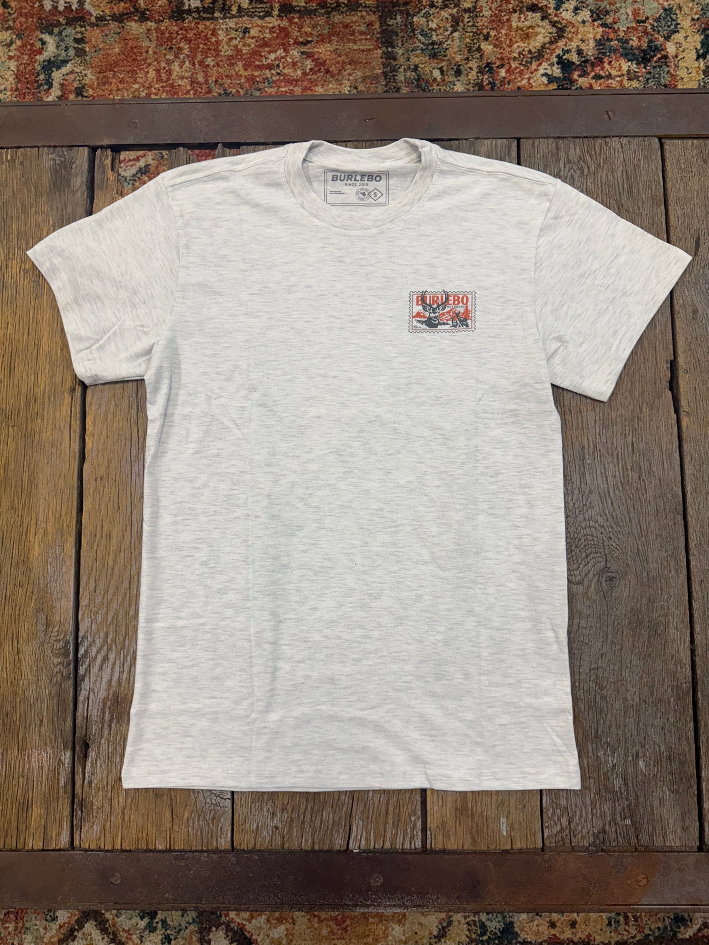 Short Sleeve Tee - Buck Stamp - Ash Grey