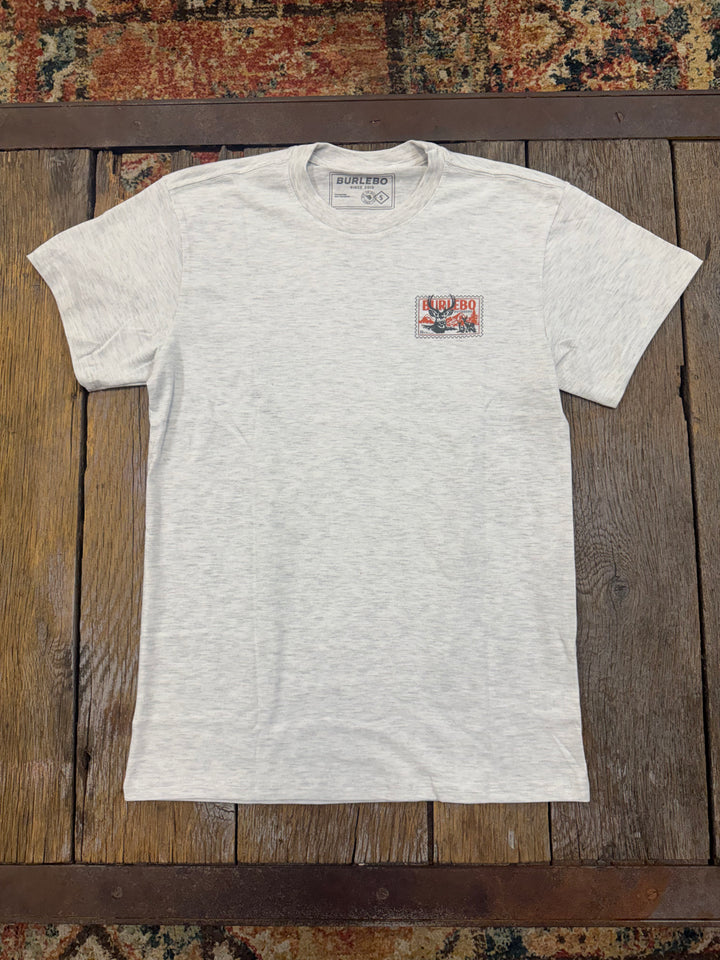 Short Sleeve Tee - Buck Stamp - Ash Grey