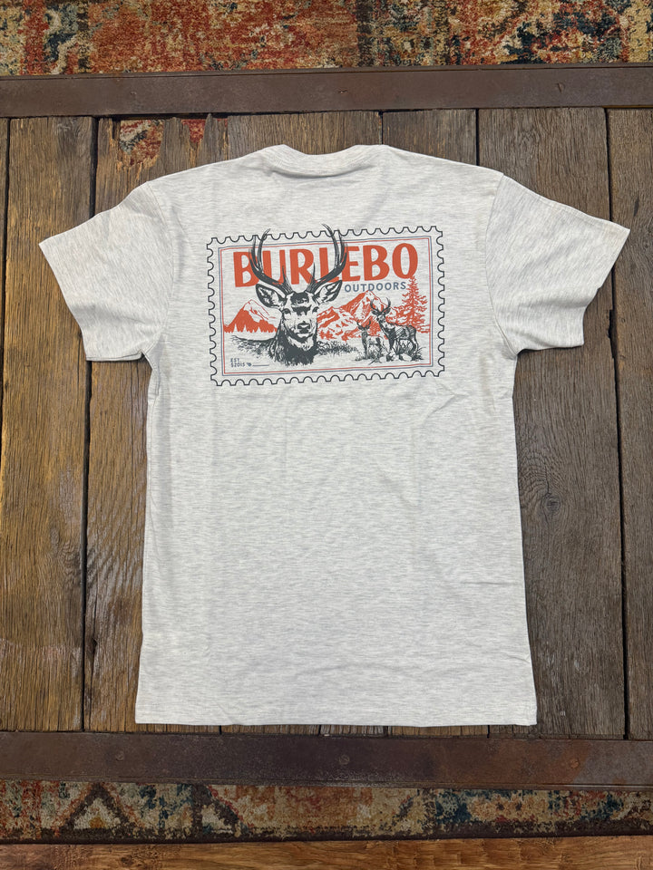 Short Sleeve Tee - Buck Stamp - Ash Grey