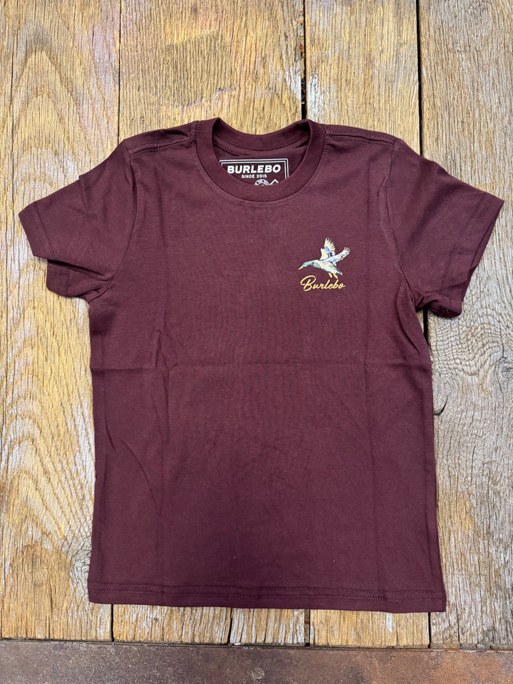 Youth Short Sleeve Tee - Pintail Diving Duck - Maroon