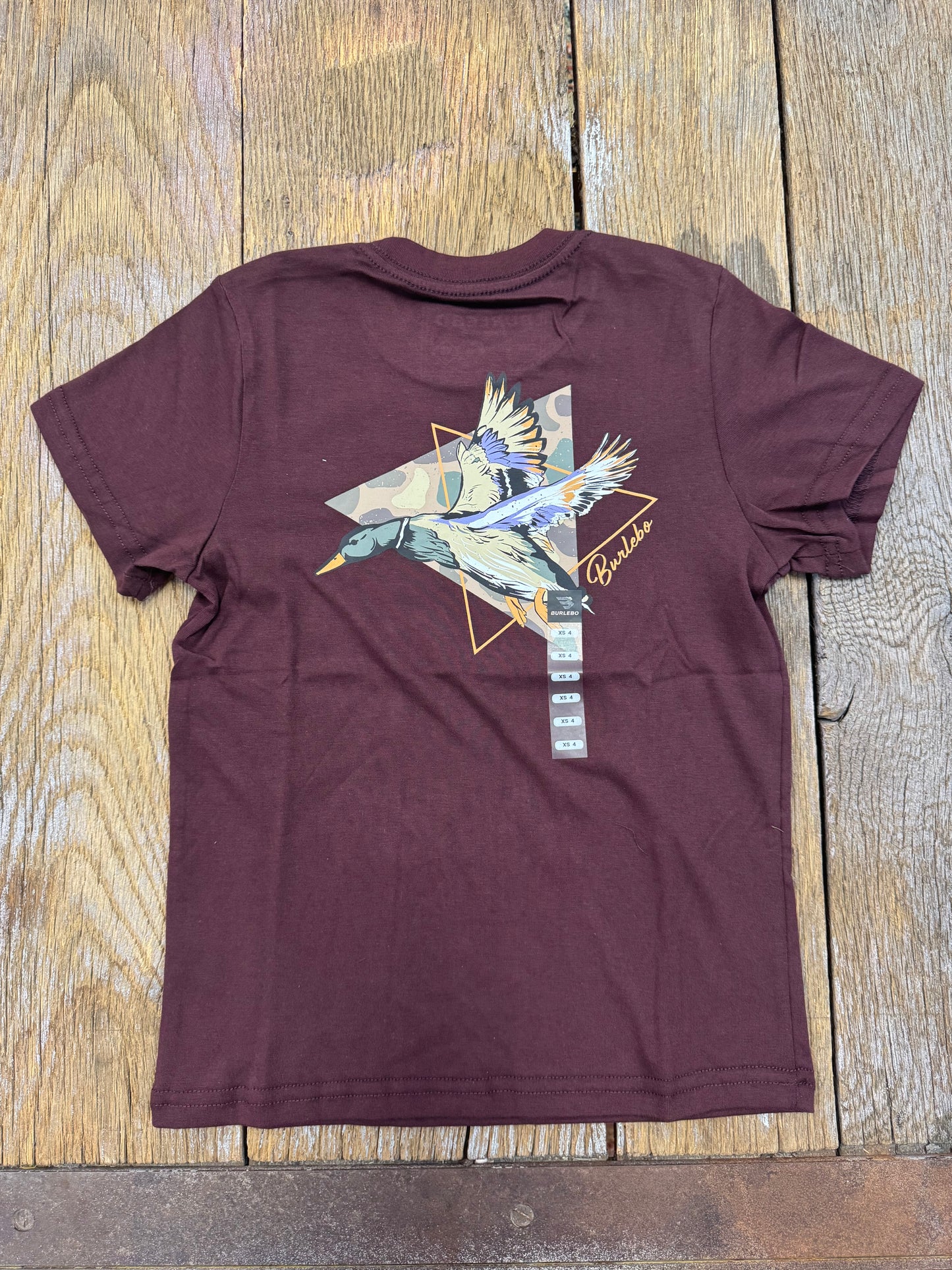 Youth Short Sleeve Tee - Pintail Diving Duck - Maroon