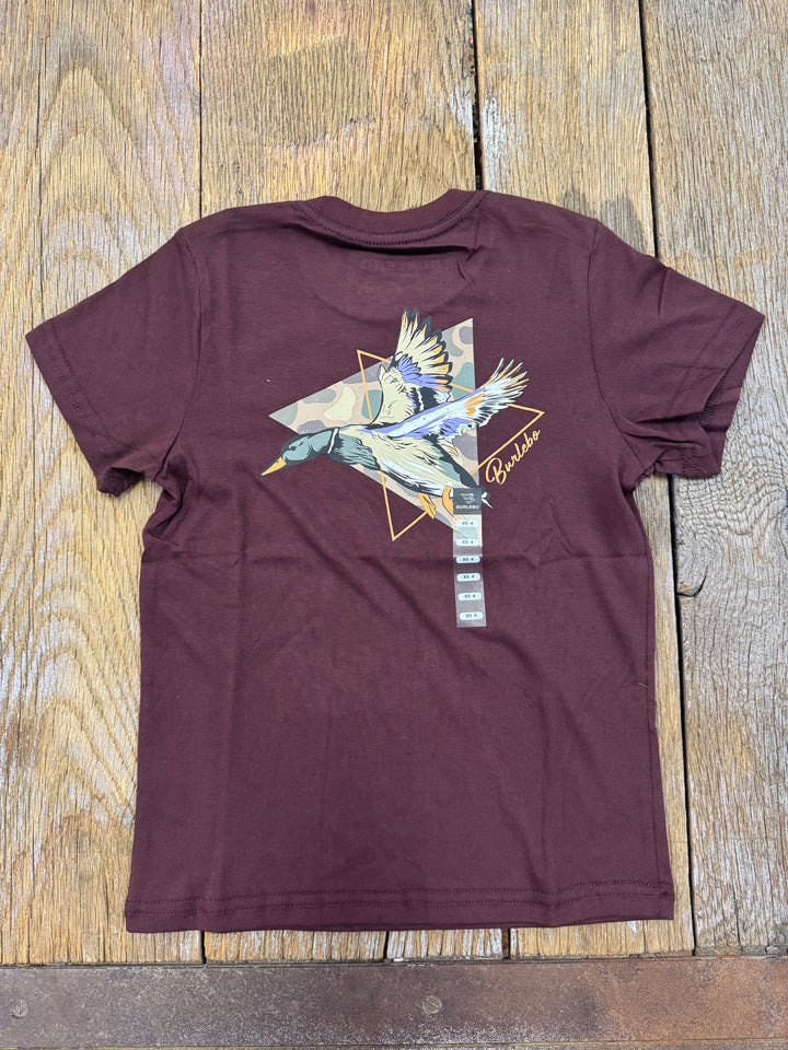 Youth Short Sleeve Tee - Pintail Diving Duck - Maroon