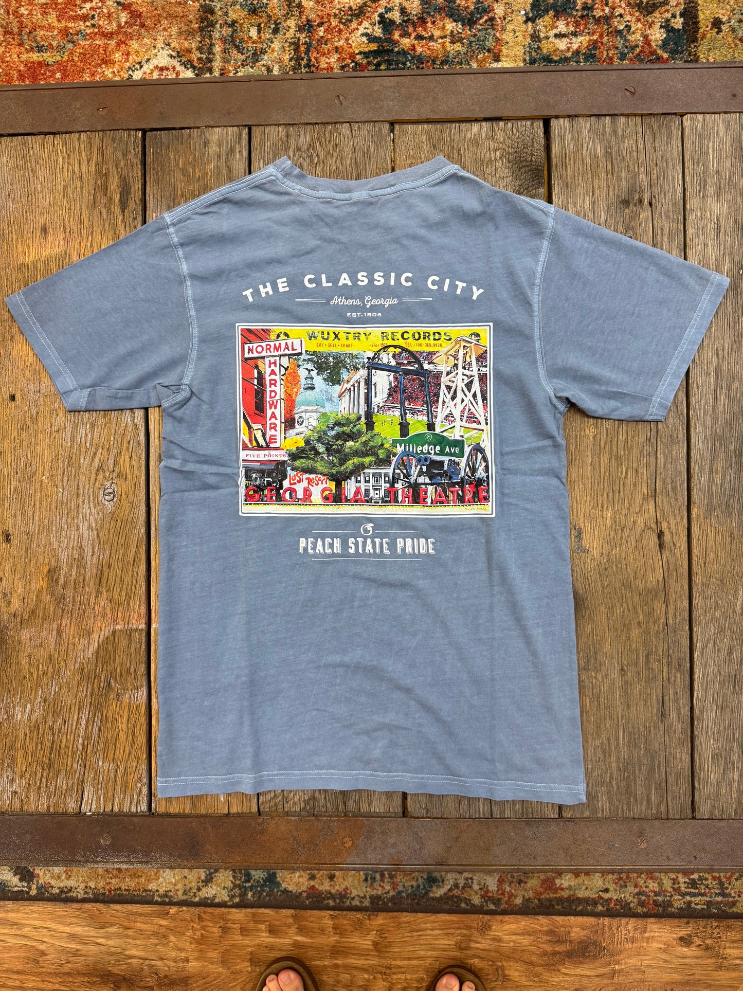 Classic City Establishments Short Sleeve Pocket Tee - Denim