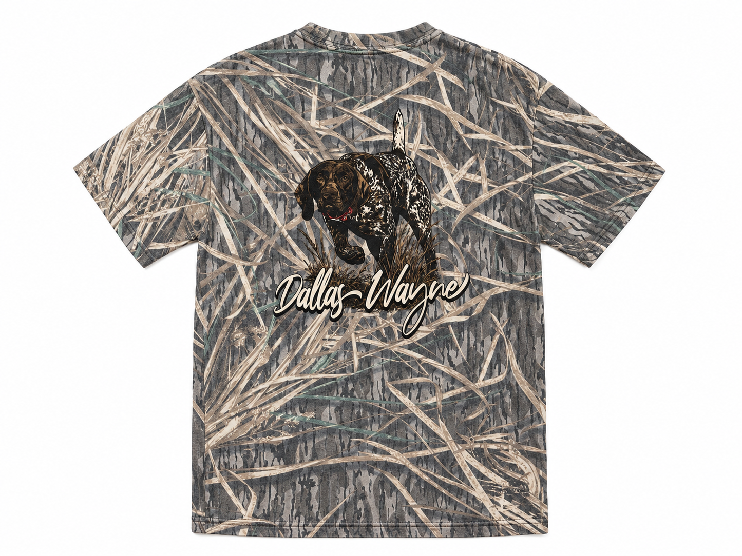 Dallas Wayne Camo Pointer Heritage Tee - Mossy Oak Shadowgrass