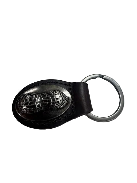 Brown Oval Peanut Concho Key Fob