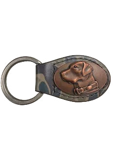 Camo Oval Lab Concho Key Fob