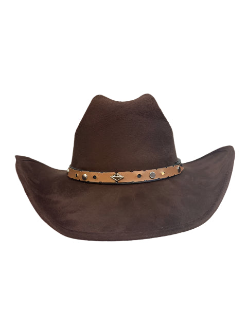 Kids Unisex Suede Cowboy Hat
