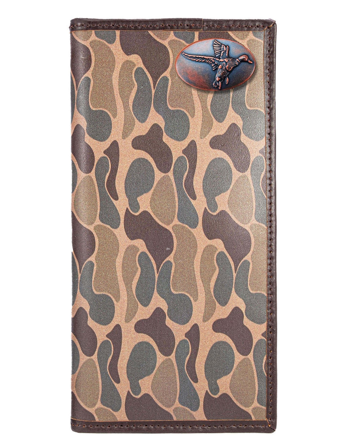Brown Old School Camo Roper Wallet - Mallard Concho