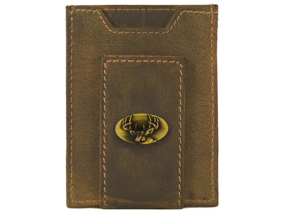 VINTAGE TAN FRONT POCKET WALLET - BRASS BUCK