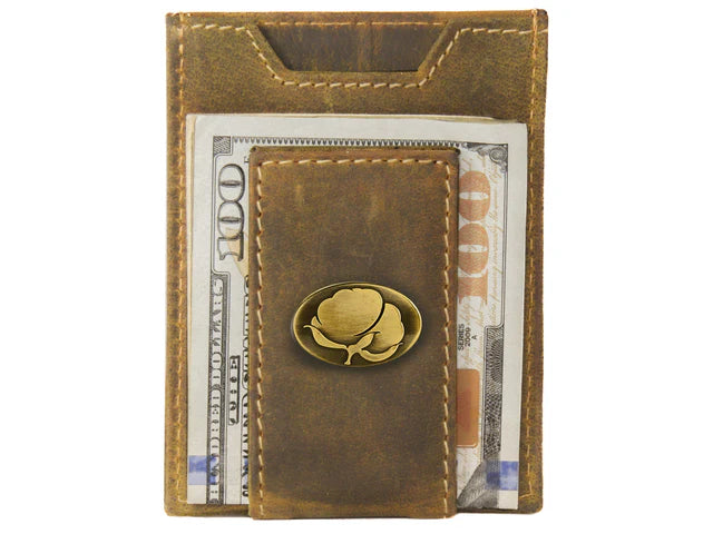 VINTAGE TAN FRONT POCKET WALLET - BRASS COTTON