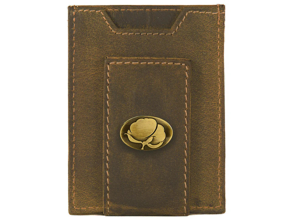 VINTAGE TAN FRONT POCKET WALLET - BRASS COTTON