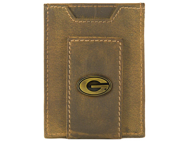 VINTAGE TAN FRONT POCKET WALLET - BRASS GEORGIA