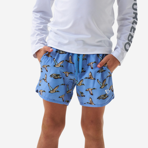 Youth Swim Trunk - Jumbo Mallards - Blue