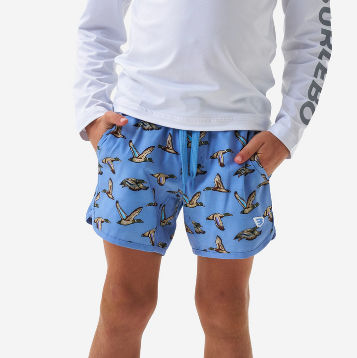Youth Swim Trunk - Jumbo Mallards - Blue