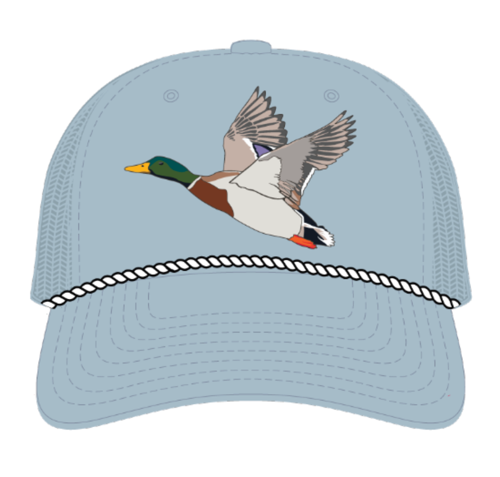 Mallard Perforated Rope Hat - Light Blue