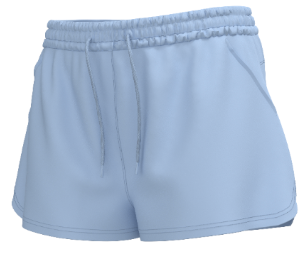 LG Velvet Fleece Shorts - Periwinkle