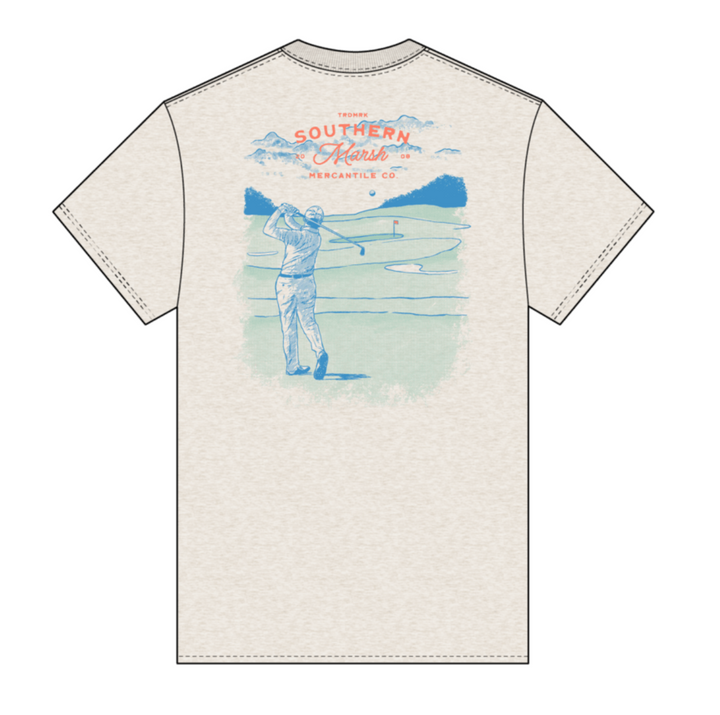 Pin High Tee - Washed Pebble